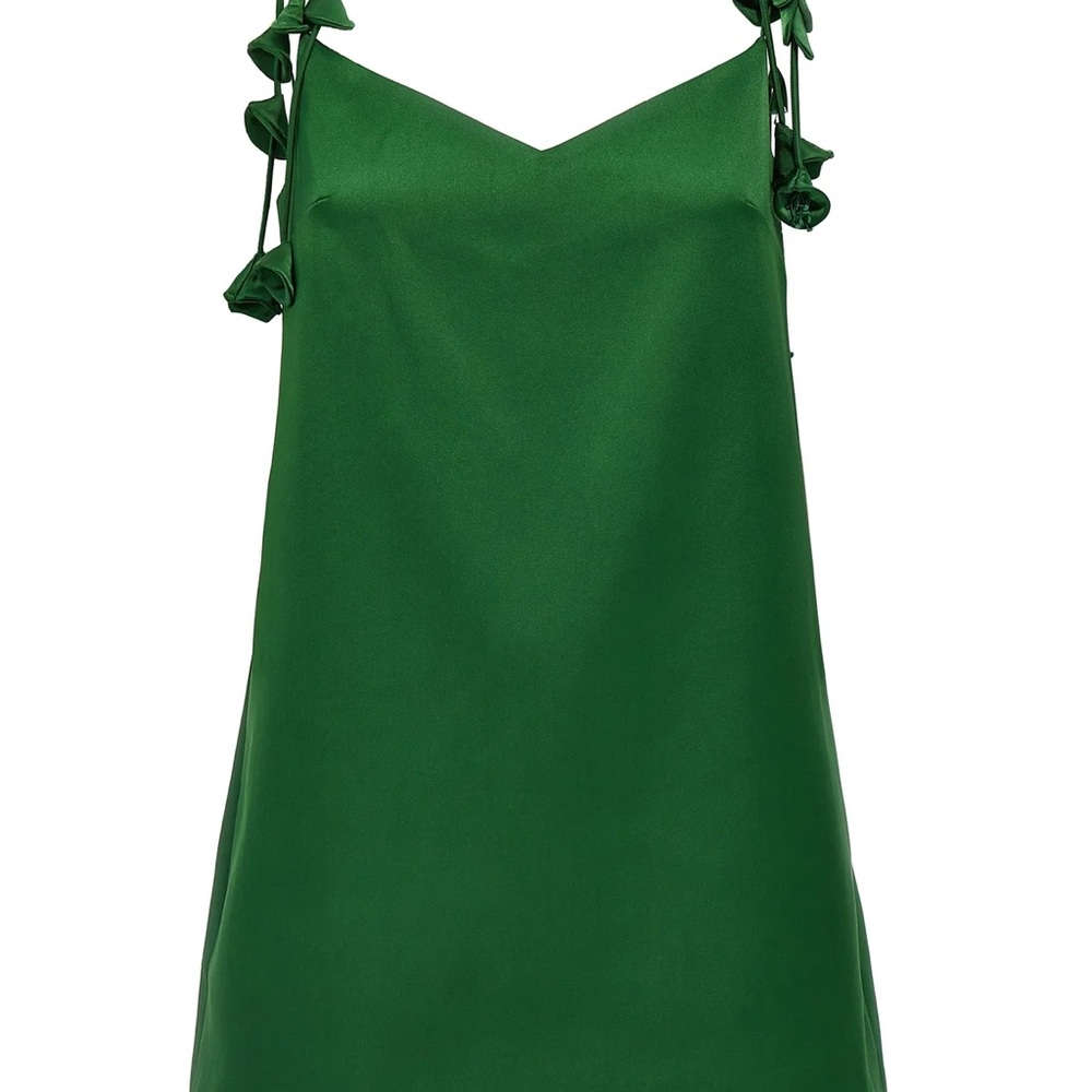 Self-Portrait Flower-Embellished Mini Dress